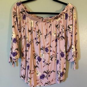 Olive & Oak floral off the shoulder top